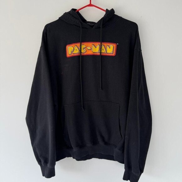 Vintage Authentic Pacman Nintendo graphic unisex retro hoodie sweatshirt sweater - Picture 2 of 6